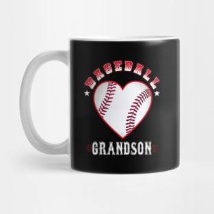 Grandson Baseball Team Family Matching Gifts Funny Sports Lover Player Mug